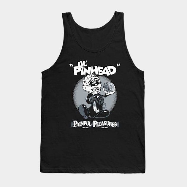 Lil Pinhead - Creepy Cute Vintage Cartoon Horror - Rubberhose Tank Top by Nemons